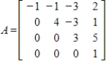 Find     and     for the matrix   