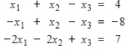 Use determinants to decide if a unique solution exists for the linear system   