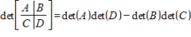 If A, B, C, and D are square matrices of the same size, then      .