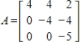 Determine the null space of   