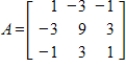 Determine the null space of   