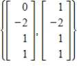 Expand the given set to form a basis for R<sup>4</sup>.   
