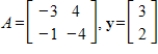 Determine if the given vector is in the range of     where   