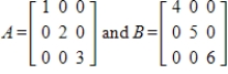 Evaluate AB, where   