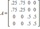 Find all steady-state vectors for the given stochastic matrix.   