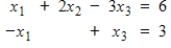 Express the given system of linear equations as a single vector equation.   