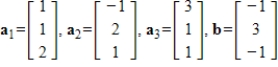 Express     as a linear combination of the other vectors, if possible.   