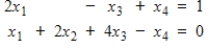 Express the given system of linear equations as a vector equation.   