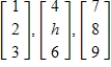 For what value(s) of h do the given vectors span      ?   