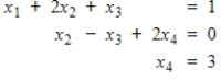 Determine if the system is in echelon form, and if so, identify the leading variables and the free variables. If it is not in echelon form, explain why.