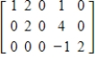 Determine whether the matrix is in reduced echelon form, echelon form only, or not in echelon form.