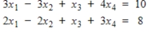 Convert the given system to an augmented matrix, and find all solutions by transforming to reduced echelon form and using back substitution.