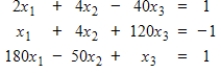 Solve the given system using Gaussian elimination with three significant digits of accuracy. Then solve the system again, incorporating partial pivoting.