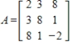 Find a polynomial formula for the quadratic form with the matrix .