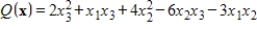 Find the matrix A of the quadratic form .