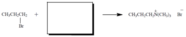 Give the structure of the nucleophile that would give the product shown in the S<sub>N</sub>2 reaction. Show any charges or unshared valence electrons. Then give the curved-arrow notation for the reaction. (Show it on the diagram.)   