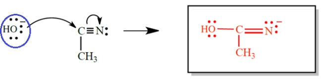 The product of the transformation is:   The hydroxide is the nucleophile.