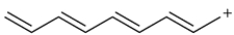 Without drawing a molecular orbital diagram, consider the structure and identify a. the number of pi electrons. b. which molecular orbitals will be occupied. c. which molecular orbitals are symmetric. d. which molecular orbital is the HOMO.   
