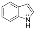The structure of indole is shown below. Unlike most amines, indole is difficult to protonate. Its conjugate acid has a pK<sub>a</sub> of -3.5. Explain why indole is difficult to protonate.   