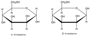 Identify the relationship between the two carbohydrates. Select all that apply.   A)  enantiomer B)  diastereomer C)  anomer D)  epimer