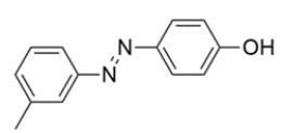 Deduce the structures of the aniline and phenol that are used to produce this azo dye.   