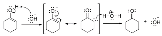 (a) The acidic mechanism starts with protonation of the alkene to form a carbocation, which can be stabilized by the nearby hydroxy group.   (b) The basic mechanism starts by deprotonating the alcohol.  