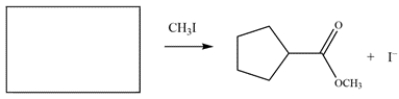 Draw the structure of the nucleophile (including formal charges) that would give the product on the right.   