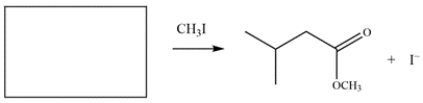 Draw the structure of the nucleophile (including formal charges) that would give the product on the right.   