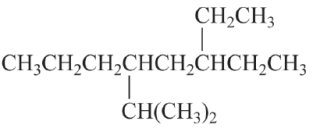 Consider the IUPAC systematic name of the alkane. ​   ​ The name of this compound is A)  5-ethyl-2-methyl-3-propylheptane. B)  3-ethyl-5-isopropylnonane. C)  6-ethyl-4-isopropyloctane. D)  1,1-diethyl-3-isopropylhexane. E)  None of the above is a correct name.