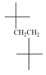 Identify the correct name for the compound. ​   ​ A)  1,1,1,4,4,4-hexamethylbutane B)  1,2-di-tert-butylethane C)  2,2,5,5-tetramethylhexane D)  some other name