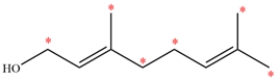 An allylic carbon is a carbon directly adjacent to a double bond. Each alkene is trisubstituted and each alkyl substituent is an allylic carbon, so there are six allylic carbons labeled.  