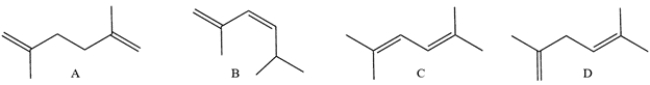 Which compound has the smaller (less positive or more negative)  heat of formation?   A)  compound A B)  compound B C)  compound C D)  compound D