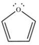 Draw a Frost circle and determine the molecular orbitals and electron occupancies for furan.   