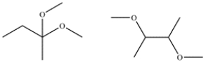 Explain how you could use proton decoupled <sup>13</sup>C NMR to differentiate between these two constitutional isomers?   