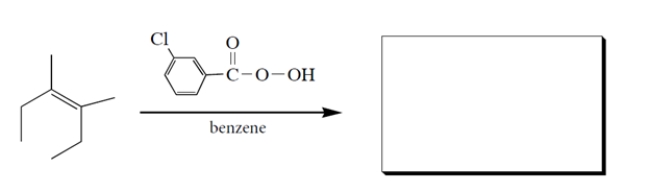 Provide the missing product. Clearly show stereochemistry of the product.   
