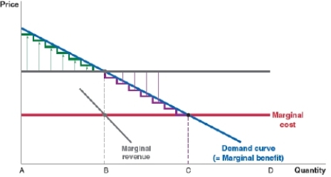 (Figure: Group Pricing)  The diagram represents the demand and costs facing BJ's Smoothies for two different groups of consumers. What price and quantity should BJ choose for each group?   A) Group A: P = $5; Q = 200; Group B: P = $5, Q = 50 B) Group A: P = $10, Q = 200; Group B: P = $5, Q = 100 C) Group A: P = $9, Q = 50; Group B: P = $10, Q = 100 D) Group A: P = $10, Q = 100; Group B: P = $9, Q = 50