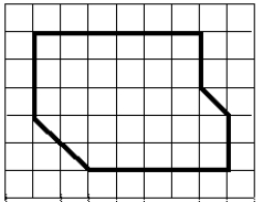  What is the area of the figure below? (Use the natural unit.)    A)  35 square units B)  30 square units C)  30 \frac { 1 } { 2 }  square units D)  32 square units E)  None of the answers is correct. 
