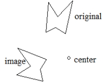 Find the missing information. (Drawing is alright. If your drawing is  off,  write words to communicate your intent.) A) Missing: the vector for this translation     B) Missing: the angle and direction for this rotation   