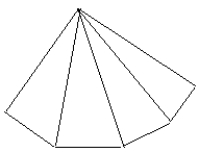 How many faces CANNOT be seen in the drawing of a hexagonal pyramid?  