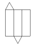 Use the following net to make a three-dimensional drawing of the unknown shape. Use hidden lines where necessary.  