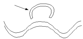   -In the map of a stream, the arrow is pointing to a(n)  ____________. A)  natural levee B)  oxbow lake C)  point bar D)  sand dune