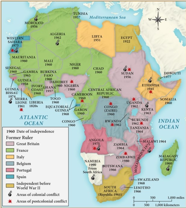 In 1960, Niger, Chad, and Mali gained independence from which country? ​   ​ A)  Great Britain B)  Italy C)  Belgium D)  France