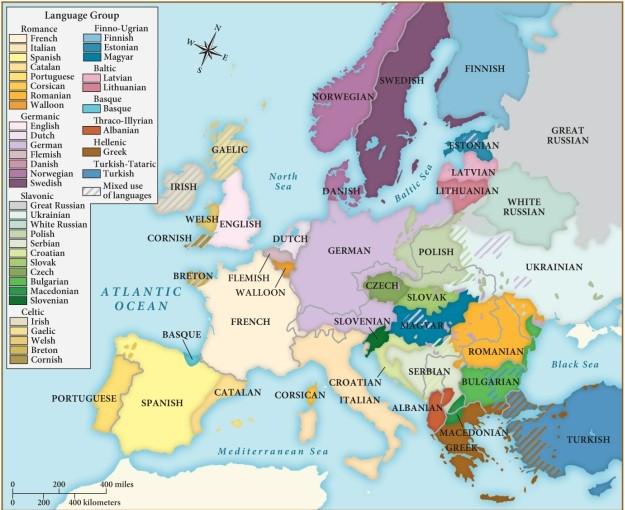 The subject of the map reproduced here directly relates to the rise of what nineteenth-century phenomenon? ​ ​   ​ A)  Nationalism B)  Liberalism C)  Socialism D)  Industrialization