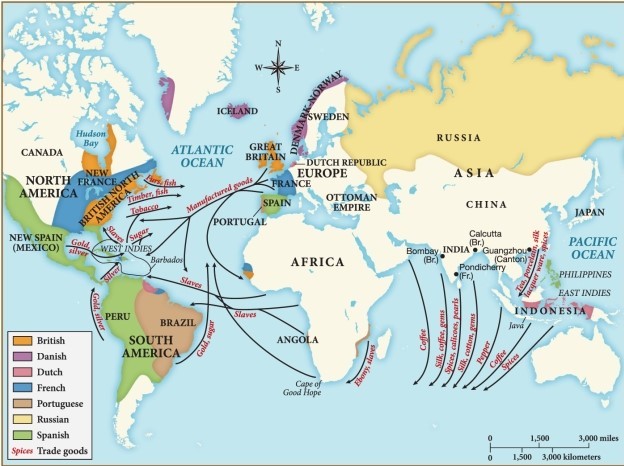 In the 1740s, which of the following regions would most likely export coffee to Europe? ​ ​   ​ A)  Angola B)  Peru C)  Brazil D)  Indonesia