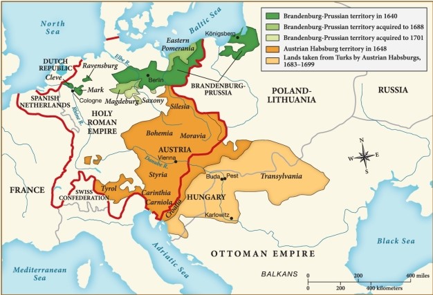 Which territory did the Austrian Habsburgs take from the Turks between 1683 and 1699? ​ ​   ​ A)  Ravensburg B)  Styria C)  Hungary D)  Eastern Pomerania