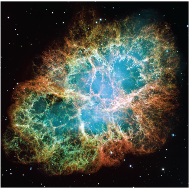 <strong>The Crab Nebula (See Figure 1-8 of Universe, 11th ed.) is the result of a supernova explosion of a star that occurred at a distance of about 1.99 kpc from Earth. If people on Earth saw the explosion in the year 1054 C.E., when did the explosion actually occur? </strong> A) 936 C.E. B) about 1048 C.E. C) about 5446 B.C.E. D) 936 B.C.E.