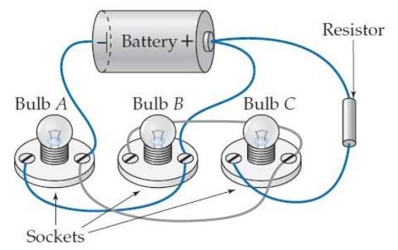 Consider the circuit shown below. Which of the circuit diagrams below that figure correctly represents the circuit shown?         E) (other)
