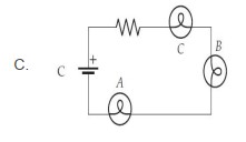Consider the circuit shown below. Which of the circuit diagrams below that figure correctly represents the circuit shown?         E) (other)