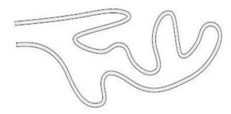 Consider the loop of flexible wire shown below. If we pass a current through the loop, will it tend to expand (becoming more circular) , scrunch up even more tightly, or do nothing?   A)  Expand B)  Scrunch up C)  Do nothing D)  The answer depends on the current's direction.