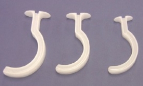 How do you measure to find the appropriate length for this airway adjunct device? A) Measure the length from the patient's jaw to their nose. B) Measure the length from the patient's nose to their chin. C) Measure the length from the patient's tongue. D) Measure the length from the patient's corner of the mouth to the same side earlobe. E) Measure the length from the patient's corner of the mouth to the opposite side earlobe.